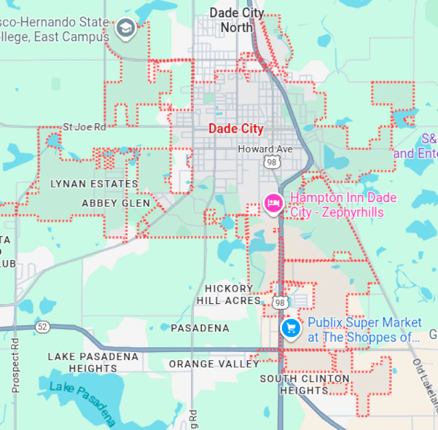 Dade City Google Map