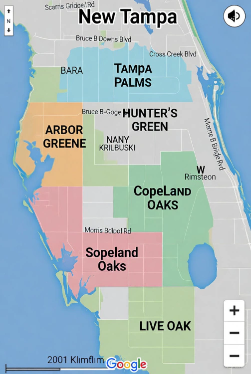 Map picture of New Tampa Florida